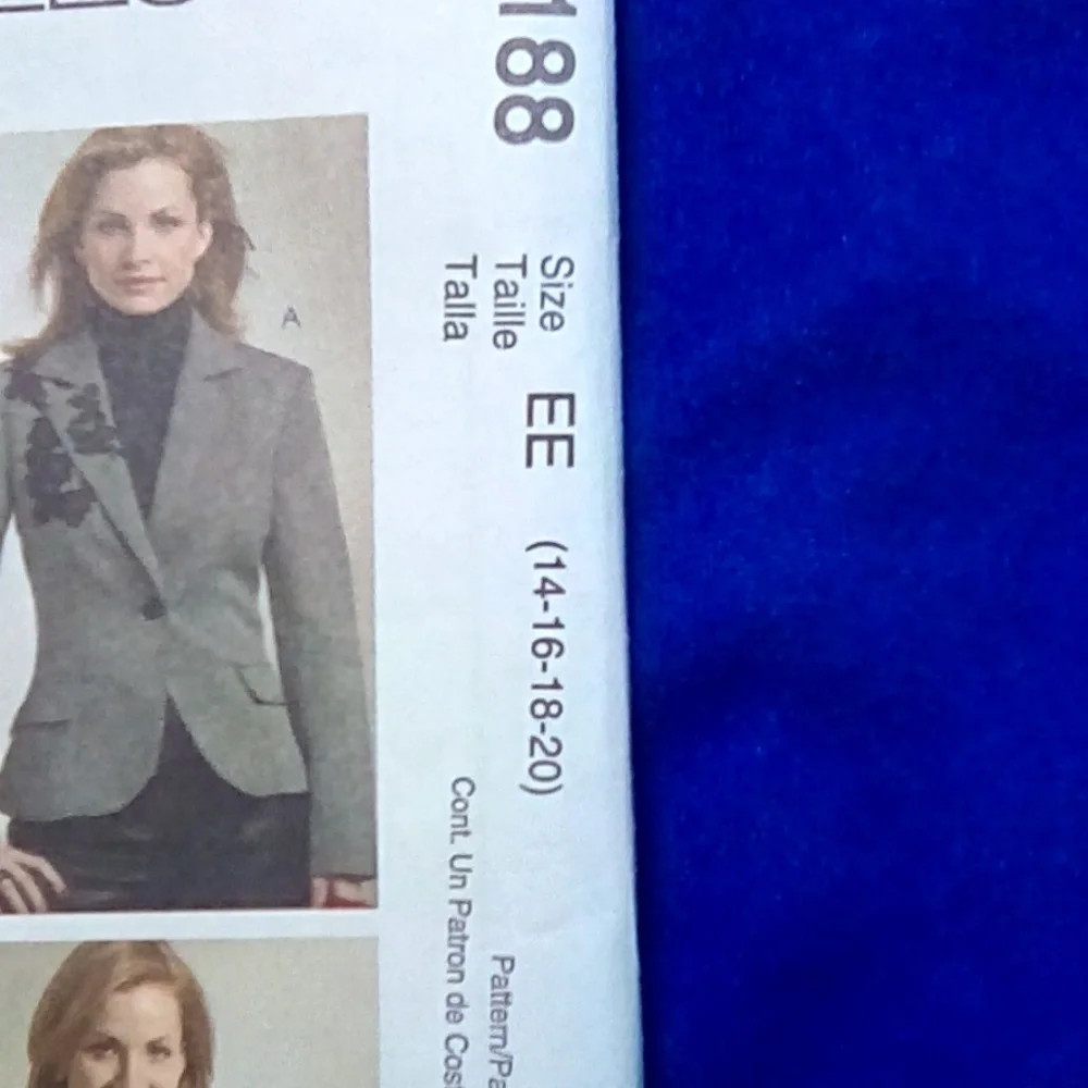 McCalls pattern lined jacket 14-16-18-20